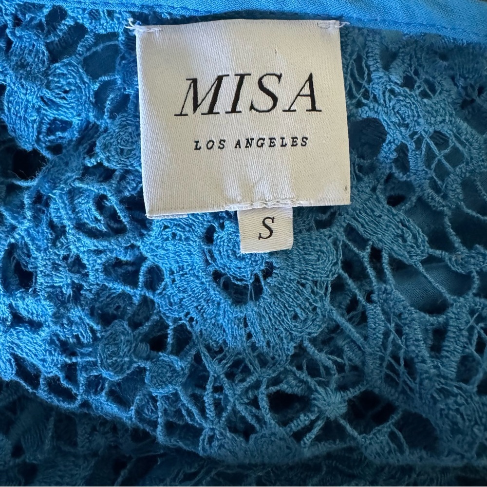 Misa Los Angeles Victoria Cover Up Blue Dress Size Small - Picture 9 of 10